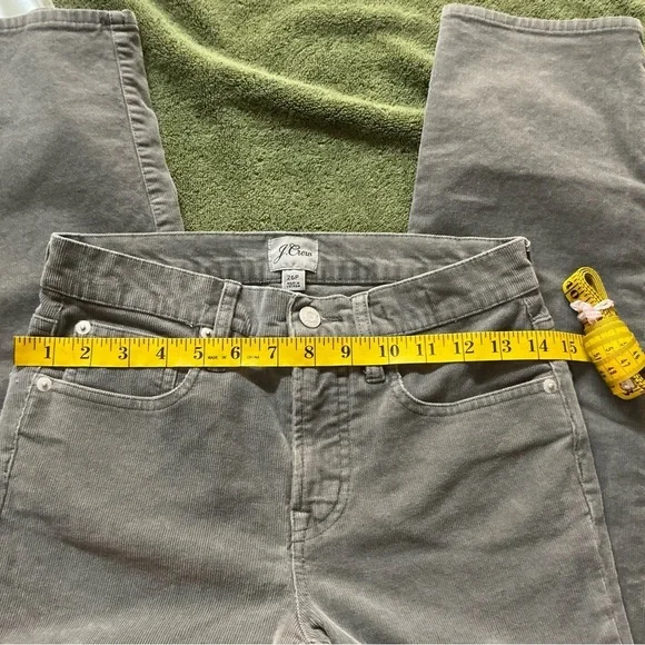 J. Crew Vintage Slim Straight Gray Corduroy Pants Sz 26P - Picture 11 of 16